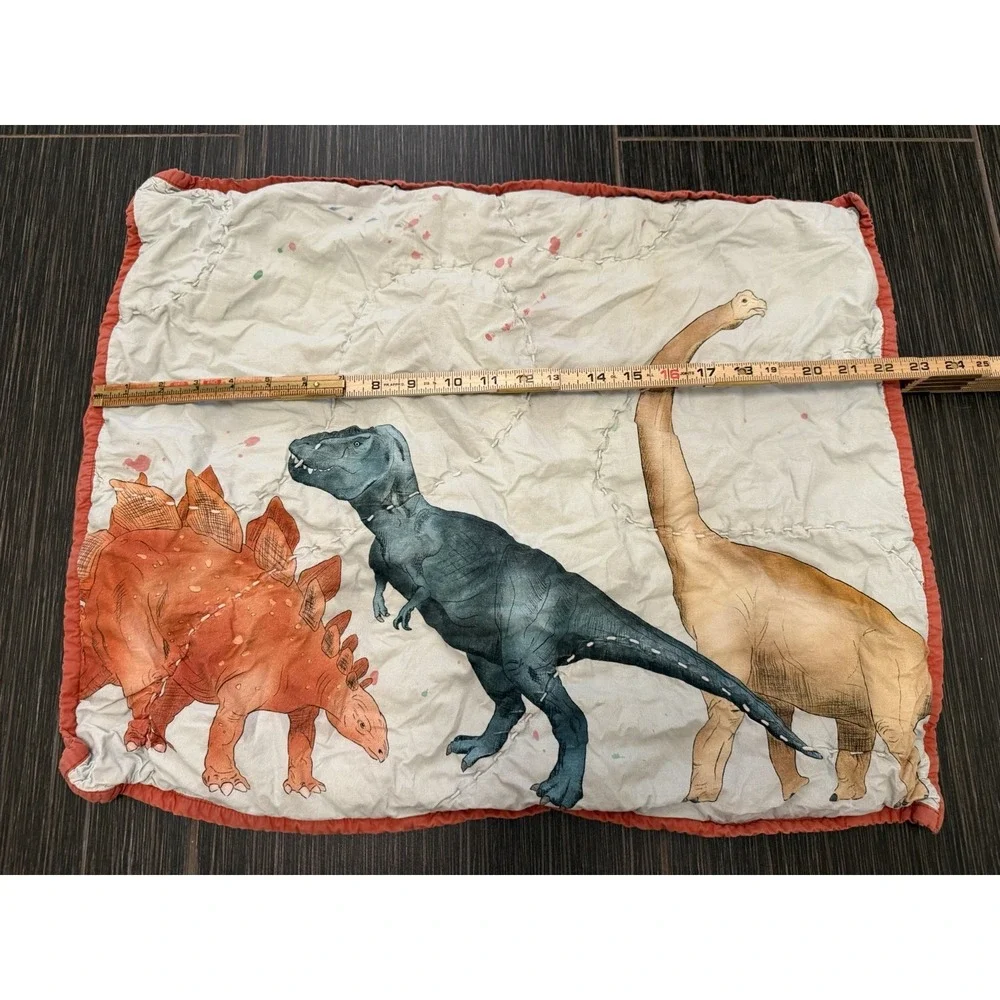 Crate Kids Koro Organic Cotton Dinosaur Pillow Sham 22x17 Inches Nursery